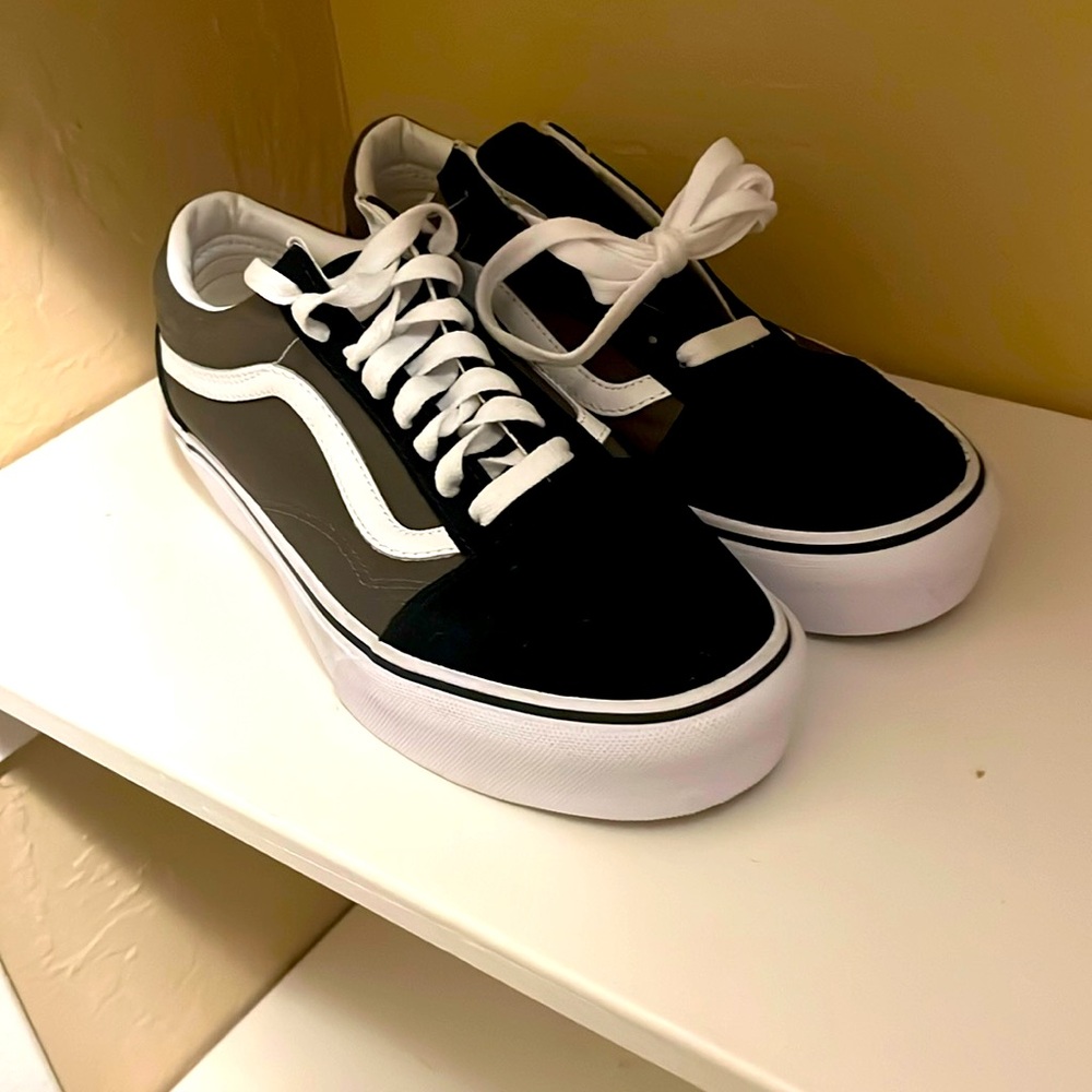 Black and Olive Vans